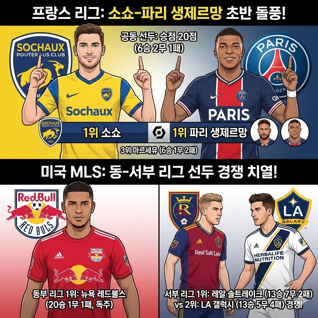프랑스 리그 소쇼 파리 셍제르망 선두 경쟁 치열MLS